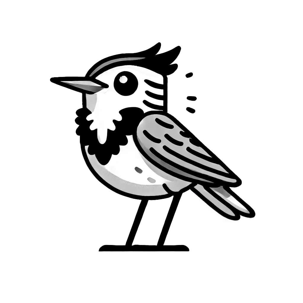 The Meadowlark Bird Cartoon Logo