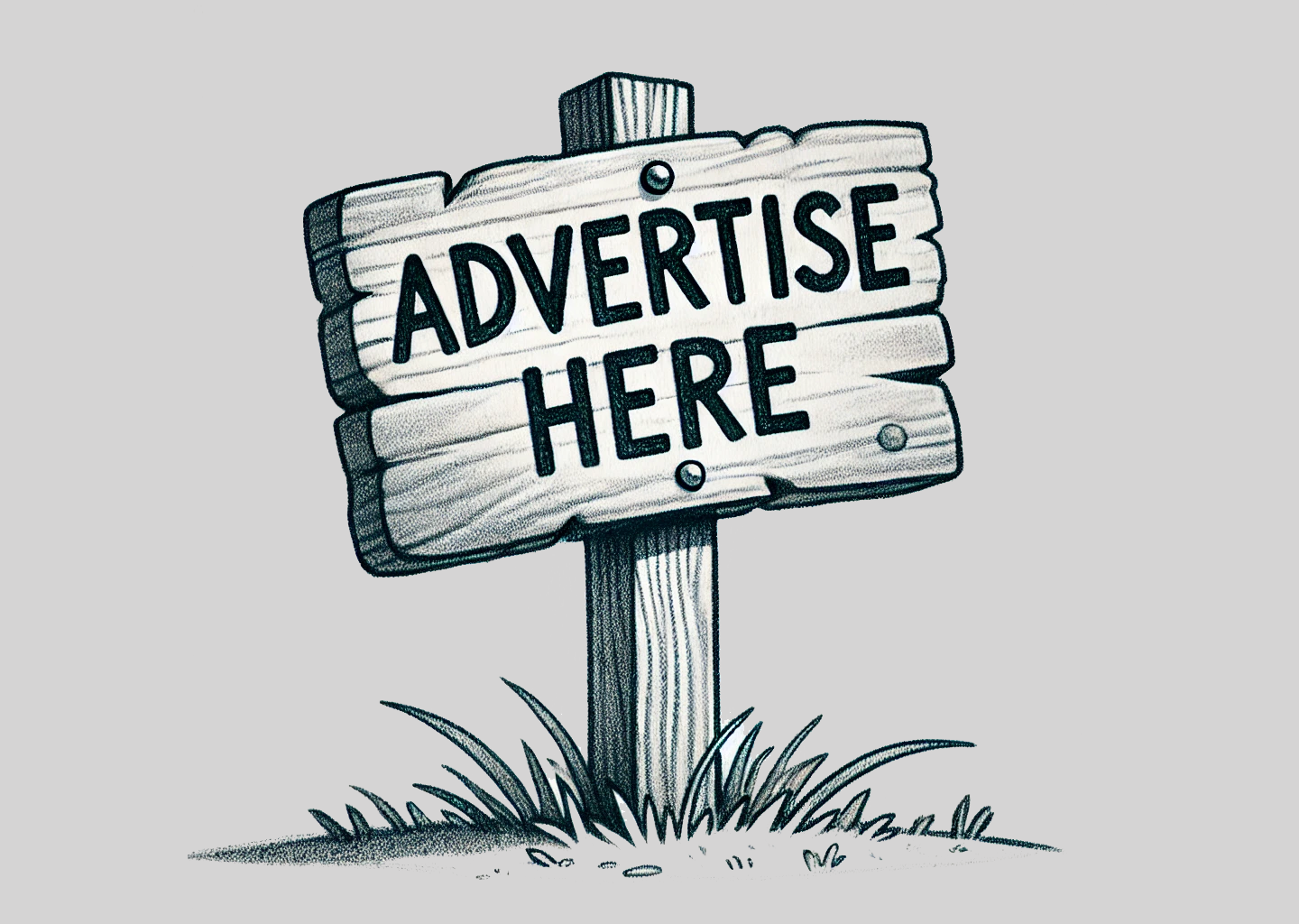 Advertise here cartoon yard sign